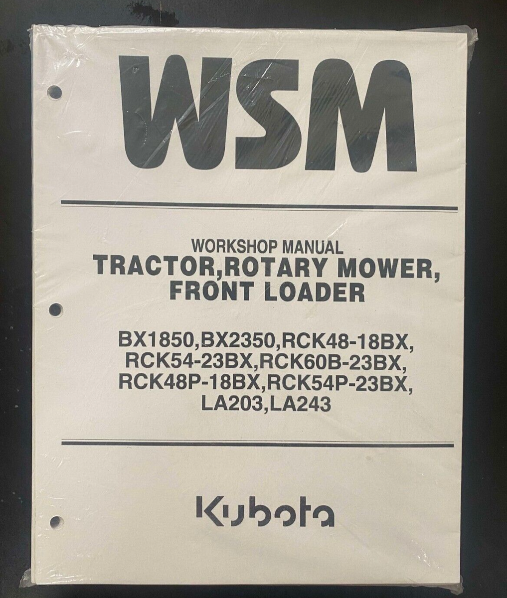 Tractor Workshop Overhaul Technical Repair Manual Fits Kubota