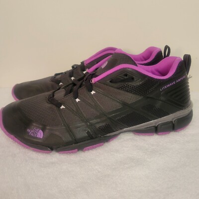 The North Face Women's Litewave Ampere Shoe Sz 9 US- Black/Violet Hiking Outdoor