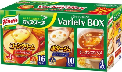 Knorr Cup Soup Variety Box 30 Packs Corn cream Potage Onion consomme
