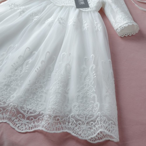 Taufkleid inkl. Mütze Mädchenkleid Festkleid Blumenmädchen BM13 - Bild 4 von 11