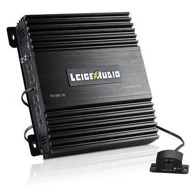 500 Watts MonoBlock Amplifier, Class D, 1 Ohm Stable Subwoofer Amplifiers for...
