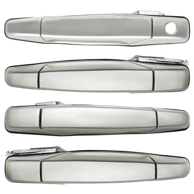 New Exterior Silver Birch Painted Door Handle Set For 2007-2014 Silverado Sierra