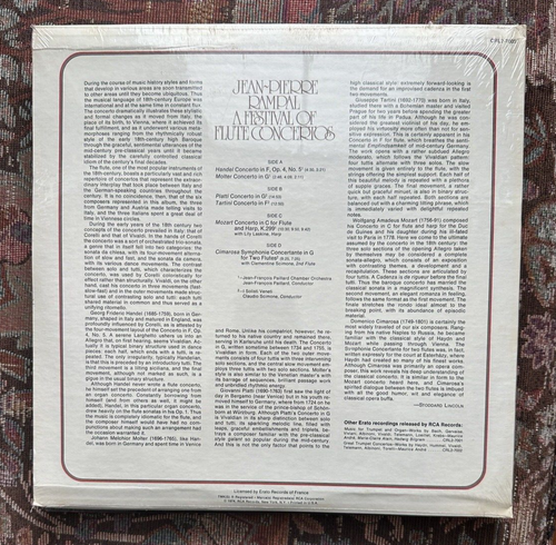 SEALED: Jean Pierre Rampal: Festival of Flute Concertos - RCA CRL 2-7003 - Picture 2 of 2