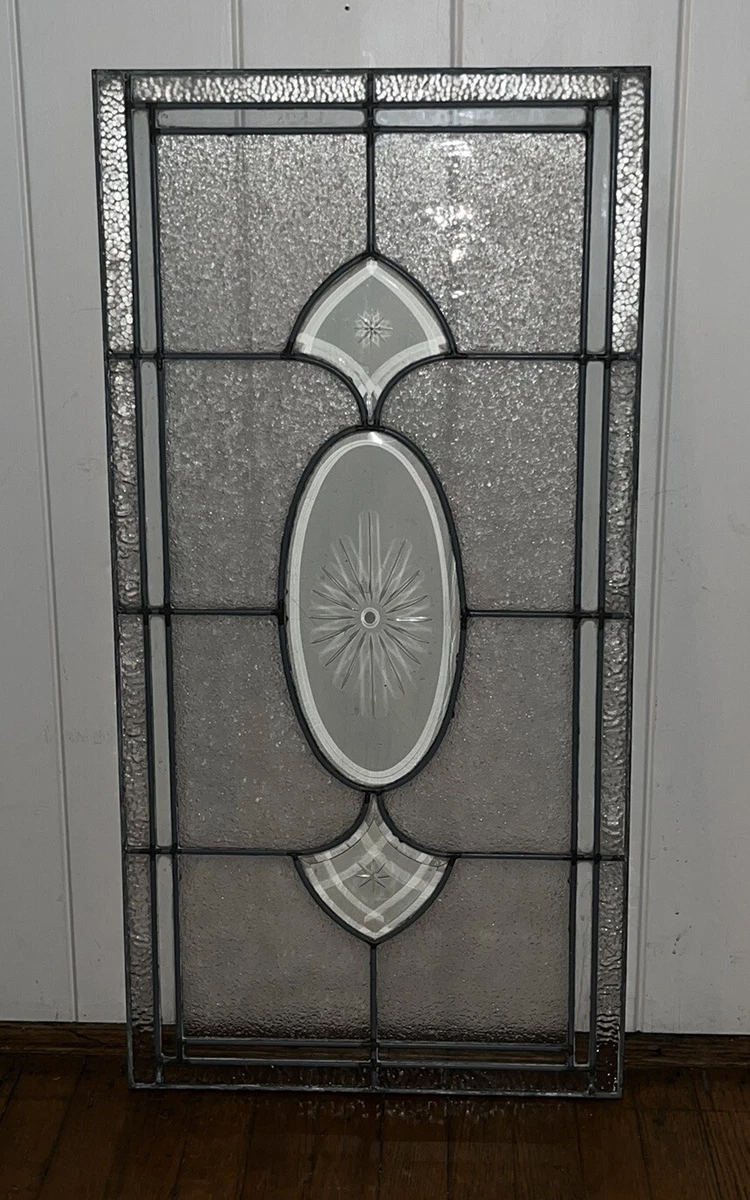 1900-1940 1930s Decade Transom Window Antique Stained Glass