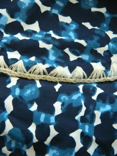 Anne Cole Studio Medium Blue Print Flounce Around Bikini Swimsuit Bottoms NWT M - Picture 4 of 4
