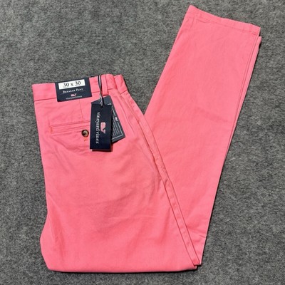 New Vineyard Vines Breaker Pant Men's Size 30x30 Pink Papaya Passion Chinos