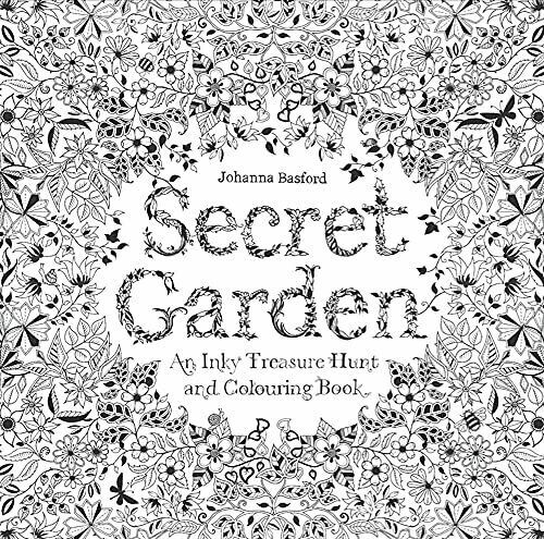 NEW (shelfwear) SECRET GARDEN Adult INKY TREASURE HUNT & COLOURING BOOK