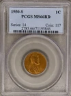 Lincoln Wheat 1 Cent 1950-S PCGS MS66 Red