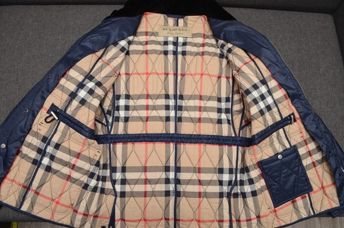 Authentic Men's Burberry Garrington Elevated Quilted Jacket Coat Blue Size XL - Picture 16 of 18