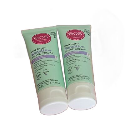 EOS Evolution of Motion Shea Better Shave Cream Sensitive Skin 2pk Bundle  New