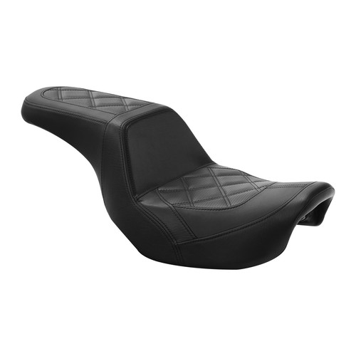Asiento de gel para conductor y pasajero apto para Harley Dyna Low Rider 2006-2017 negro - Imagen 2 de 11