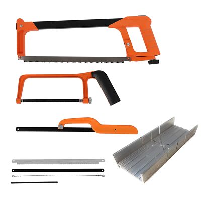 Hacksaw Set Steel Saw 12 Inch With Replaceable Saw Blades And Metal Miter 3pcs H