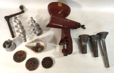 uralt Alu Fleischwolf Entsafter DRGM Möbius Guss Deko Landhaus Garten 