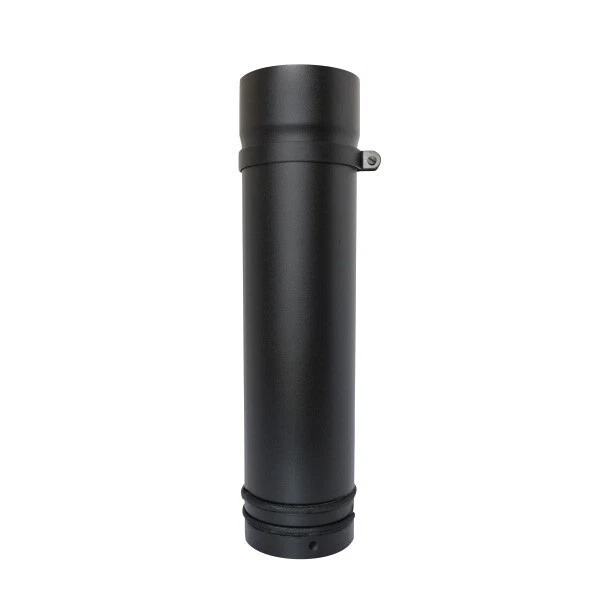 Vitreous Enamel Flue Pipe Single Wall Wood Multifuel Stoves Matt Black 5" 125mm - Image 2 of 4