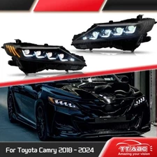 New Quad Beam Headlights For 2018-2024 Toyota Camry XSE XLE TRD SE LE Head Lamp