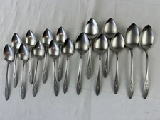 Oneida Oneidacraft Deluxe Ember Glow Stainless LOT OF 16 spoons teaspoons etc.