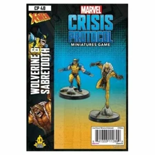 Atomic Mass Games Marvel Crisis Protocol Wolverine and Sabretooth Miniature Game