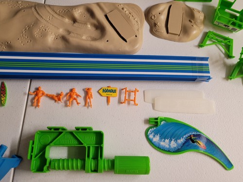 1989 Hot Wheels Wildwave Stunt Set Playset With Woody Car Vehicle Vtg Complete - Picture 9 of 24