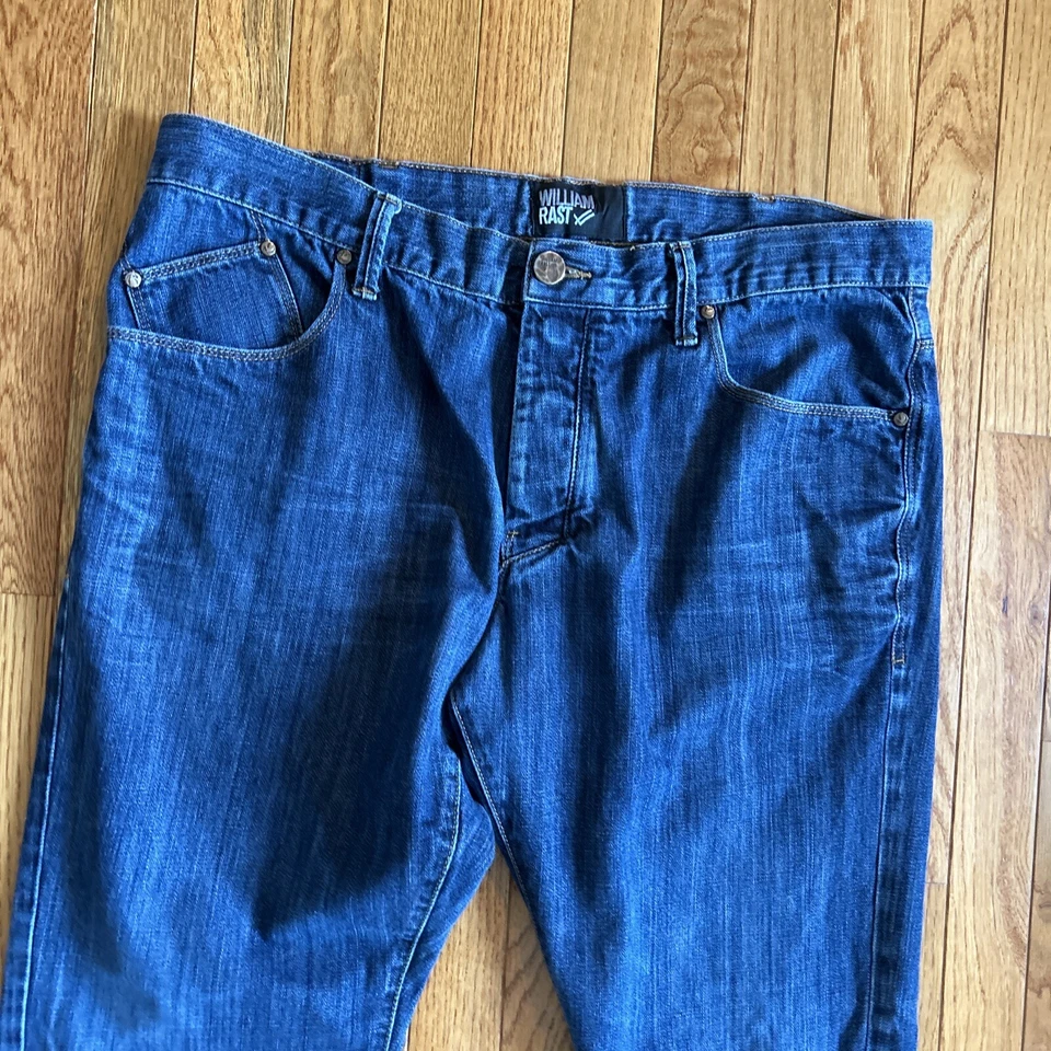 Jeans William Rast para Hombres 38x32 (38x31) Pierna Cónica Azul Denim Botón Mosca Foto 3 de 4