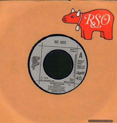 Bee Gees(7'' Vinyl)Too Much Heaven / Rest Your Love-RSO-RSO 25-France-19-VG/VG