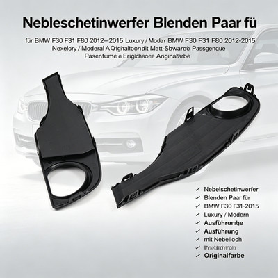 Für BMW 3er F30 F31 Luxury Modern Verkleidungsblenden Schwarz Komplettset