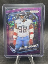 2025 Prizm Purple Disco PRIZM #268 Jeffery Simmons #’d /75 - Titans