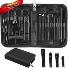 MINKINH Manicure Set Professional Nail Clipper Kit-26 Pieces Stainless Black