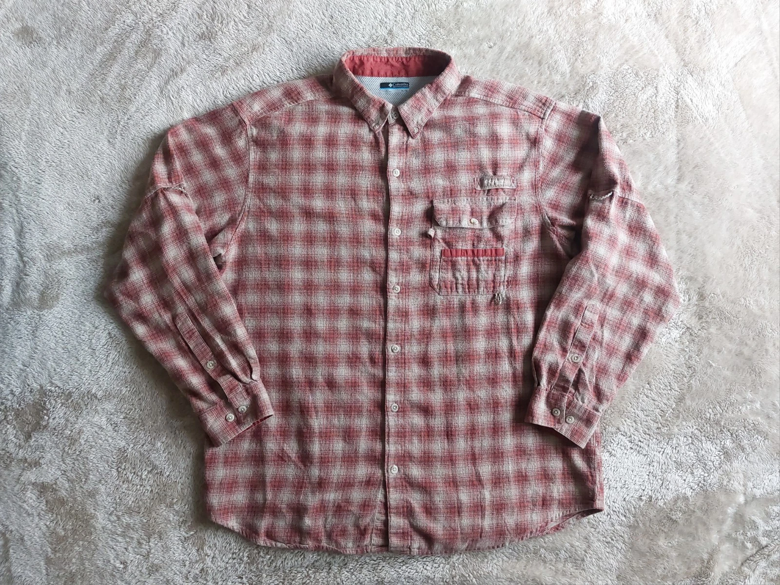 Columbia PHG Mens Red Beige Plaid Outdoor Workwear Flannel Button Down Shirt |XL
Opens in a new wind