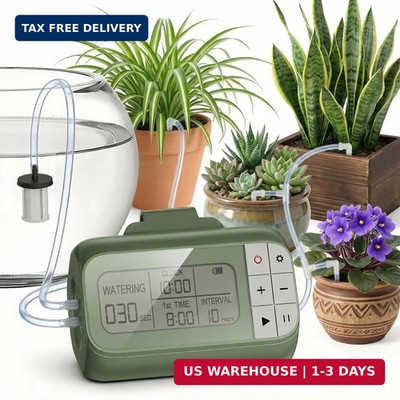 Garden Drip Irrigation System Timed Watering, Programmable Solar Water Drip for 