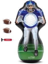 GoSports Football Toss Game for Kids - 4 ft Inflatable Receiver 4 ft, Blue