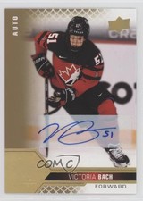 2022 Team Canada Juniors Women's WC Signatures Victoria Bach #66 Auto 1m5d