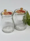 Bottle Creamer Vintage Dairy Mini Glass Coffee Creamer Jar 2” Jug Miniature