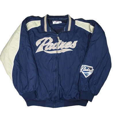Majestic 2000s San Diego Padres Dugout Jacket 2XL Authentic MLB