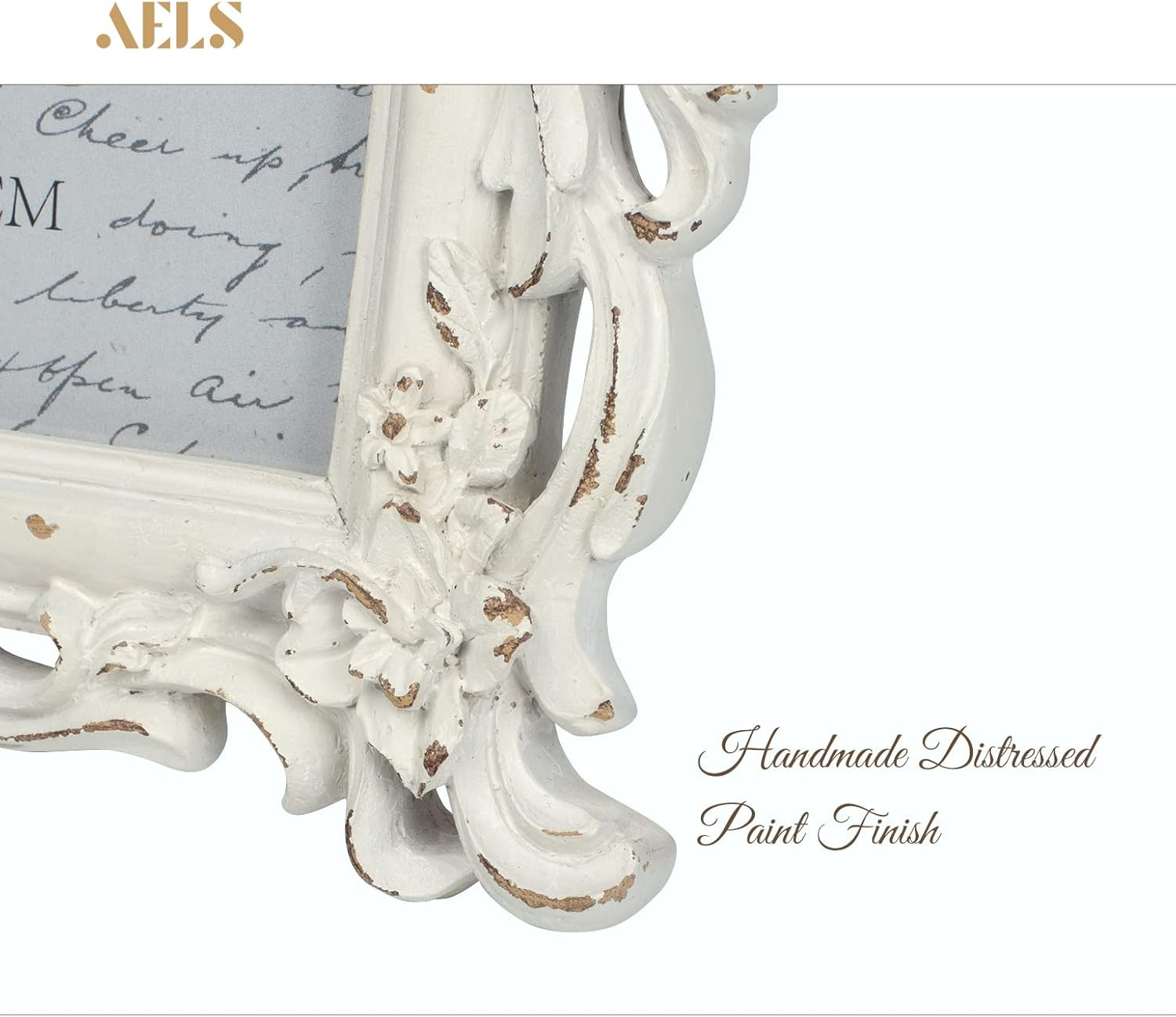 AELS 5X7 Inch Vintage Picture Frame, Elegant Antique Photo Frames with Glass Fro thumbnail 5