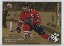 2022-23 Upper Deck Game Dated Moments Gold /100 Jonathan Toews #82 qb0