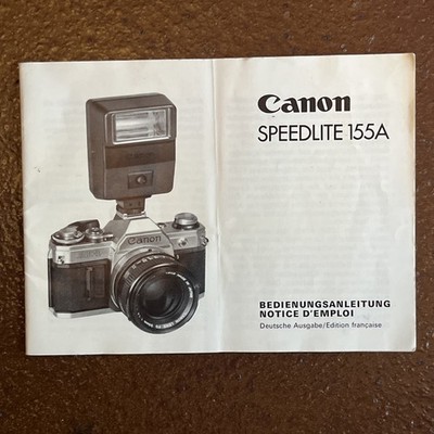 Canon Speedlite 155A (für AE-1) - Anleitung von 1977