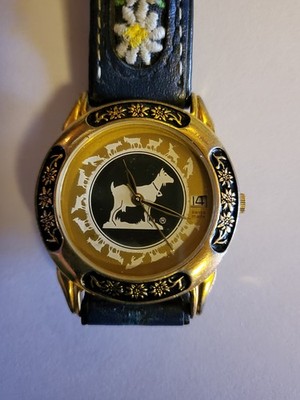 Michel Jordi 1991 Armbanduhr Swiss Made, Edelweißband