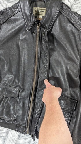 Vtg Goatskin Leather LL Bean A2 Flying Tiger Aviator Flight Bomber Jacket USA XL - Picture 15 of 22