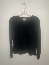 Old Navy Girls Button Up Sweater Black Size Medium