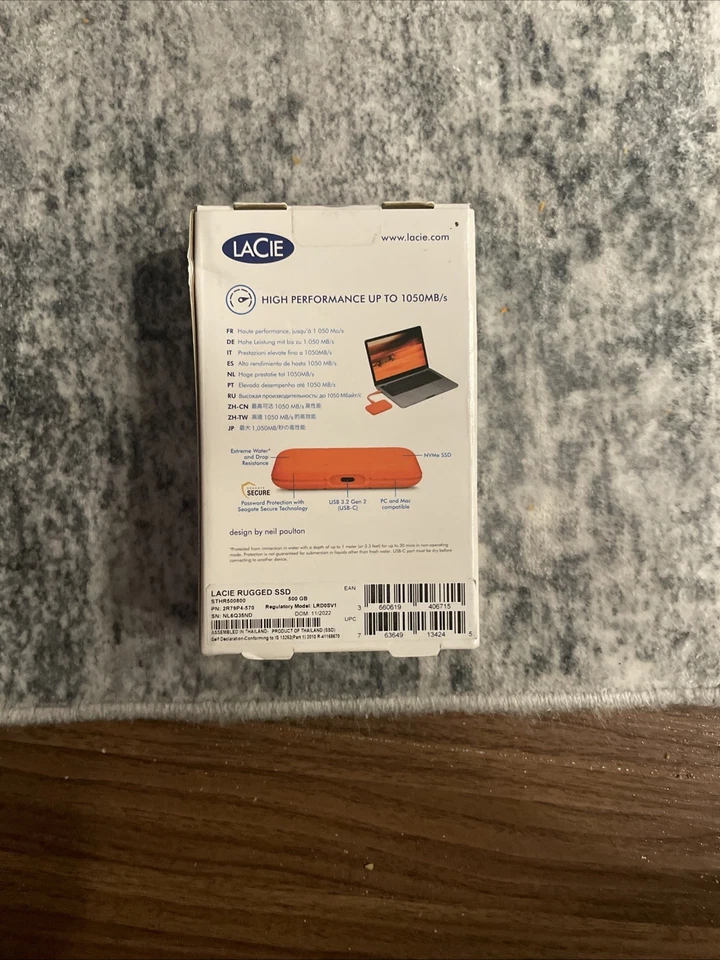 LaCie Rugged SSD STHR500800 SSD encrypted 500 GB external STHR500800 - Image 2 of 4