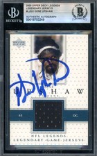 Gene Upshaw Beckett BAS Signed 2000 Upper Deck Legends Jersey Autograph