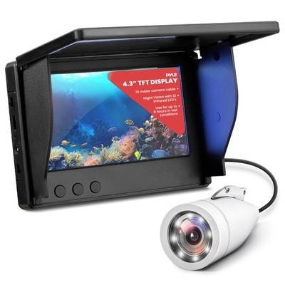 Pyle Underwater Fishing Camera, 4.3'' LCD Monitor, 1000TVL, Stadard, Standard 