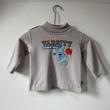 Vtg Kids 2001 Blues Clues Longsleeve T Shirt Size 2T Nickelodeon Basketball Gray