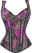 Kimring Renaissance fair Corset with Straps & Zipper Gothic Steampunk 3XL