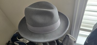 RARE Bailey Of Hollywood Fedora XXL Wool Grey Brim 2''