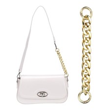 8" Acrylic Purse Chain Handbag Strap with Buckle, Gold, 0.75" Width
