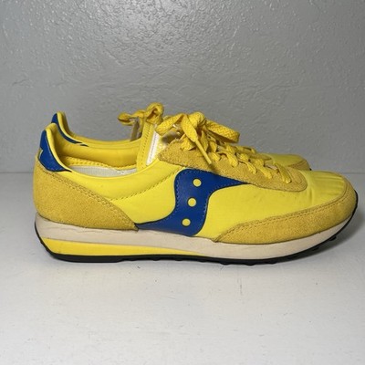 Size 7 - Saucony Trainer 80 Yellow Blue