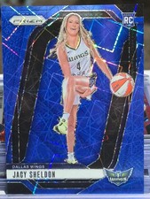 2024 Panini Prizm WNBA #141 Jacy Sheldon Blue Velocity Prizms