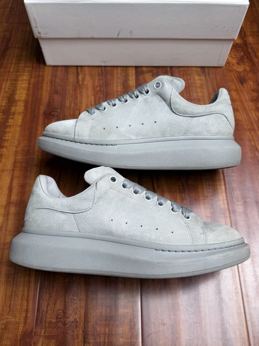 Alexander McQueen Oversized Sneaker White Grey Suede for sale | eBay