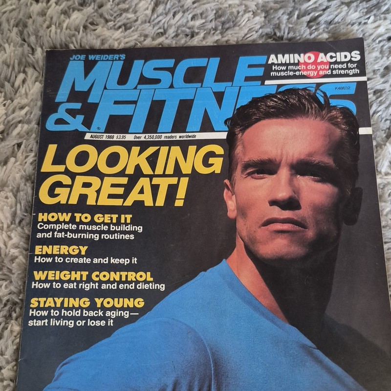 Muscle & Fitness Joe Weider August 1988 Muscle Building Fat-Burning Illustrated